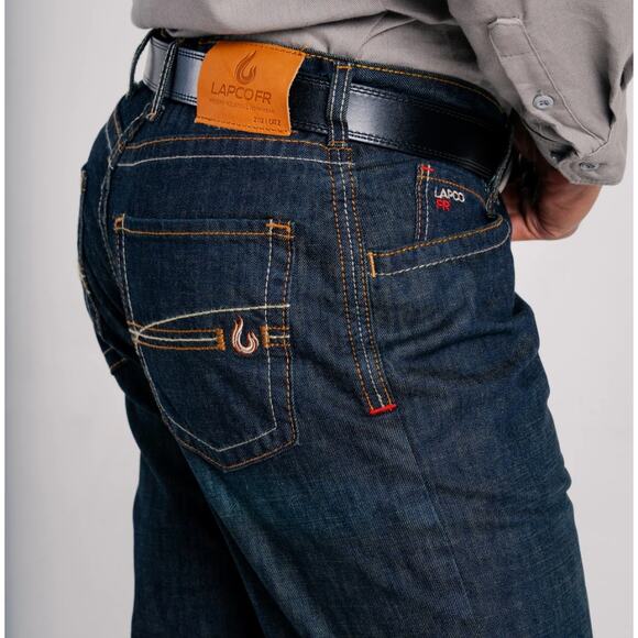 NWT LAPCO FR Men's 35x32 (2-Pack) Utility Jeans 100% Cotton (2 for Less than 1) - Picture 6 of 7